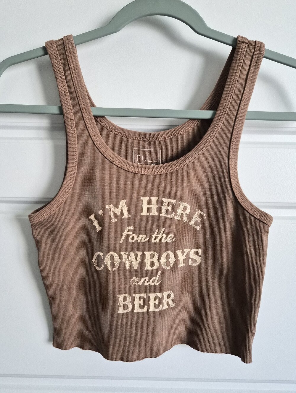Full Tilt Women's Cowgirl Brown And Tan Tank Top Tilly's Size S